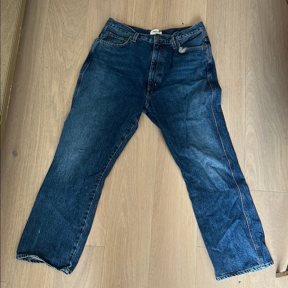 Agolde Blue Straight Jeans Classic Fit